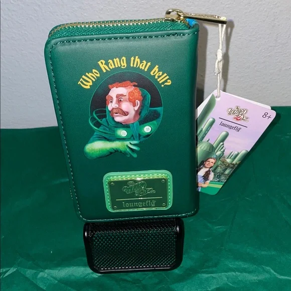 Exclusive Loungefly Wizard of Oz Emerald City GITD Mini Backpack and Wallet Set - Picture 10 of 15